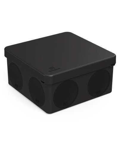 Коробка распред. 60-0300-9005м двухкомп. (HF) черная 100х100х50 (8шт/уп) Промрукав (60-0300-9005м) в Москве Распределительные коробки Pintop.ru