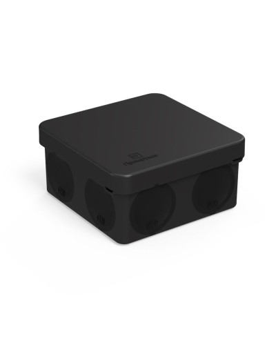 Коробка распред. 60-0210-9005м двухкомп. безгалогенная (HF) черная 80х80х40 (8шт/уп) Промрукав (60-0210-9005м) в Москве Распределительные коробки Pintop.ru