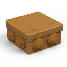 Коробка распределительная для о/п безгалогенная (HF) бук 80х80х40 (105шт/кор) Промрукав (40-0210-8001)