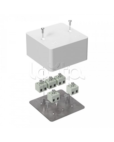 Коробка огнестойкая для кабель-канала 40-0460-FR2.5-10 Е15-Е60 (латунь) 85х85х45 Промрукав (40-0460-FR2.5-10-Е60) в Москве Распределительные коробки Pintop.ru