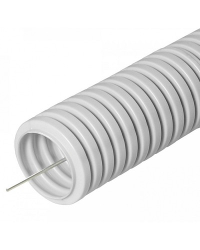 Труба гофрированная ПВХ сверхтяжелая 1100 Н серая с/з д16 (100м/5500м уп/пал) Промрукав (PR.0116321) в Москве Труба гофрированная Pintop.ru