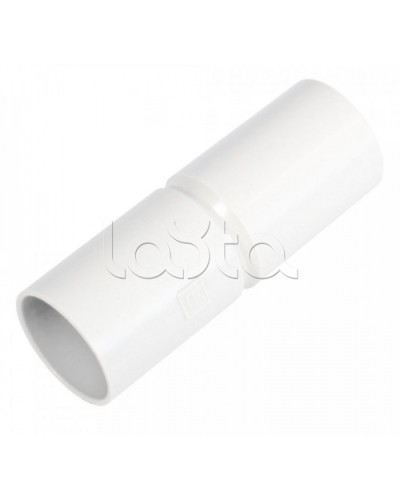 Патрубок-муфта белая д32 (36шт/324шт уп/кор) Промрукав (PR.01732б) в Москве Повороты, муфты, тройники Pintop.ru