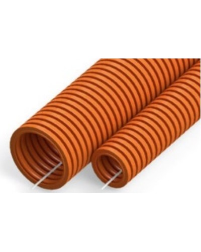 Труба гофрированная ПНД тяжёлая 750 Н безгалогенная (HF) оранжевая с/з д50 (15 м/660 м уп/пал) Промрукав (PR02.0212) в Москве Труба гофрированная Pintop.ru