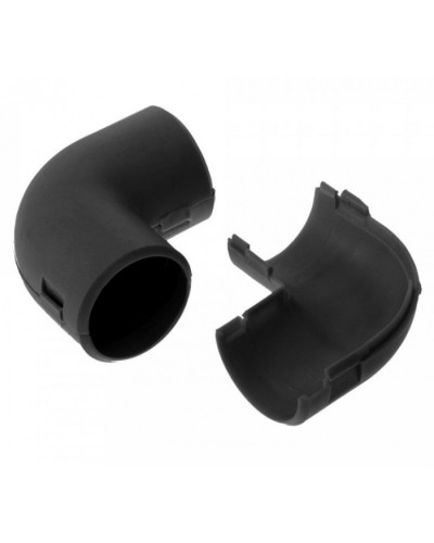 Соединитель угловой разборный черный д16 (5шт/700шт уп/кор) Промрукав (PR13.0173) в Москве Повороты, муфты, тройники Pintop.ru