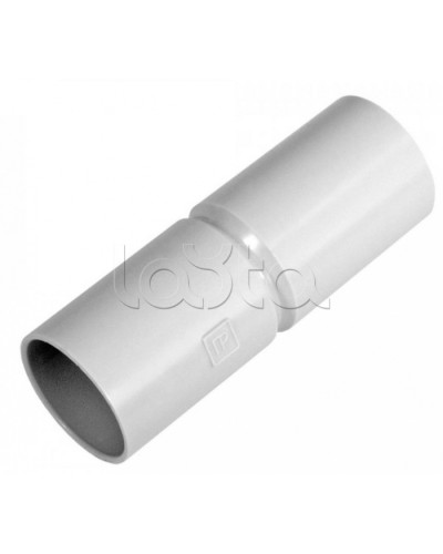Патрубок-муфта д16 безгалогенная (HF) атмосферостойкая серая (100шт/1200шт уп/кор) Промрукав (PR13.0350) в Москве Повороты, муфты, тройники Pintop.ru