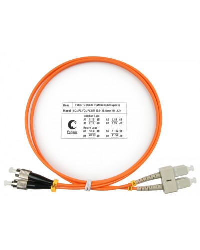 Шнур оптический duplex SC-FC 62,5/125 mm 1м LSZH Cabeus FOP-62-SC-FC-1m в Москве Патч-корды оптические Pintop.ru