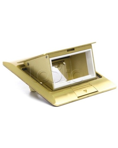 Люк в пол на 2 модуля (45х45мм), латунь Экопласт 70020 в Москве Системы лючков и колонн Pintop.ru