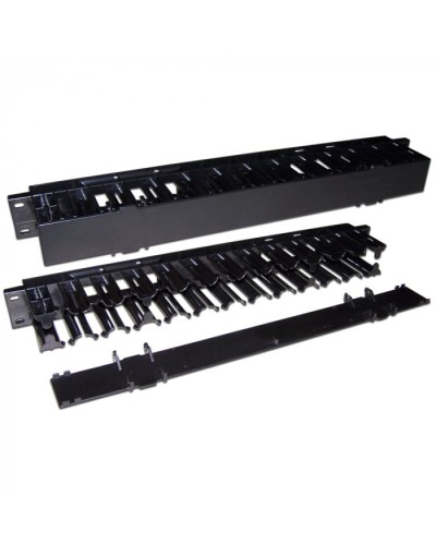 Кабельный органайзер 19 пластиковый, c крышкой, 1U LANMASTER (LAN-ORG/CVP-1U) в Москве Кабельные органайзеры Pintop.ru