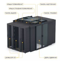 Крыша поликарбонат 800 × 1250 для шкафа ШТК-СП-×.8.× ЦМО ЦОД-СП-КП-800.1250-9005