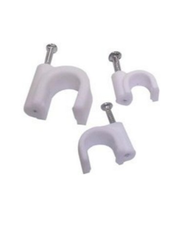 Скоба пластиковая с гвоздём круглая (100 шт/уп) СПК 10 в Москве Крепежные изделия Pintop.ru