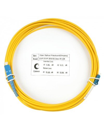 Шнур оптический simplex LC-SC 9/125 sm 15м LSZH Cabeus FOP(s)-9-LC-SC-15m в Москве Патч-корды оптические Pintop.ru