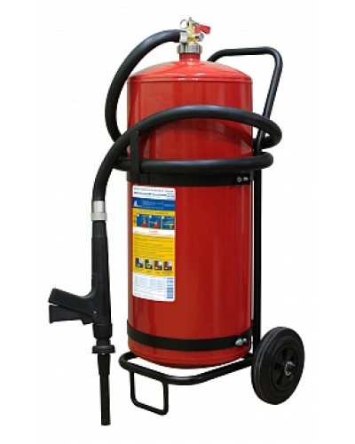 Огнетушитель ПОЖТЕХНИКА ОВП-50(з) МИГ летний (ФторПАВ) на съемн.тележке с перекр. стволом (баллон 62,5 л, ОТВ 50 л) в Москве Огнетушители Pintop.ru