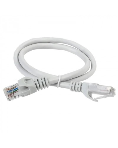 ITK Коммутационный шнур (патч-корд) кат.5Е UTP 1м серый (PC01-C5EU-1M) в Москве Патчкорды (медные) Pintop.ru