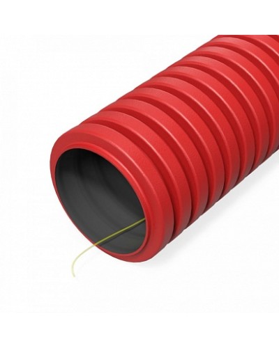 Труба гофрированная двустенная ПНД гибкая тип 750 (SN49) с/з красная d40 мм (150м/уп) Промрукав (PR15.0284) в Москве Труба гофрированная Pintop.ru