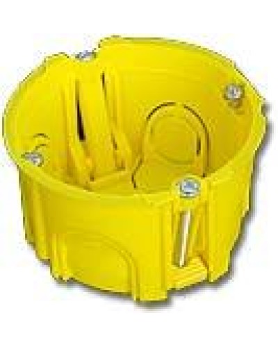 Коробка подрозеточная в стену для суппорта 45x45, желтая TWT TWT-BX45x45-YL в Москве Распределительные коробки Pintop.ru