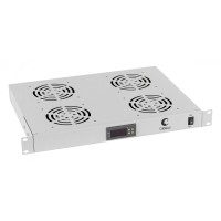 Панель вентиляционная с 4 вентиляторами с цифровым термодатчиком Cabeus JG03t