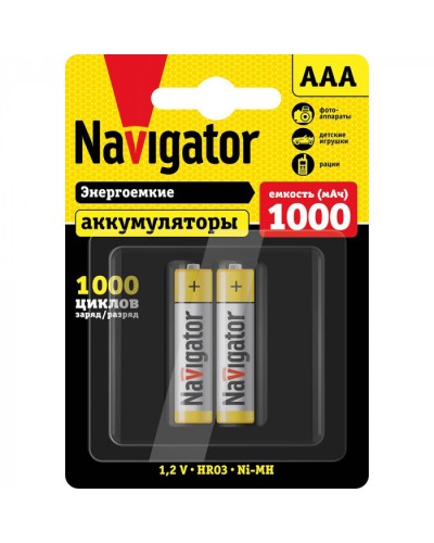 Аккумулятор Navigator 94 462 NHR-1000-HR03-BP2 в Москве Электротехническое оборудование Pintop.ru