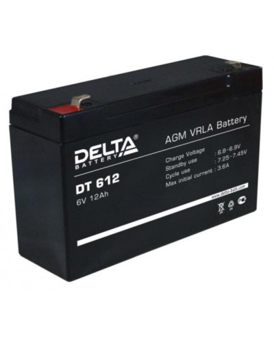 Аккумулятор свинцово-кислотный Delta DT 612 в Москве Электротехническое оборудование Pintop.ru