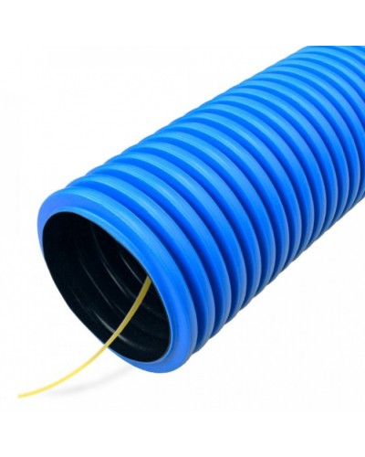 Труба гофрированная двустенная ПНД гибкая тип 750 (SN29) с/з синяя д63 (100м/уп) Промрукав (PR15.0046) в Москве Труба гофрированная Pintop.ru