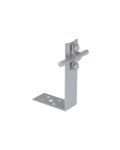 Угловой держатель болтовой для прутка Ø 5-10 мм H150 мм CU КМ-Профиль (UDB-H150-D5-10 CU) в Москве Монтажные материалы Pintop.ru