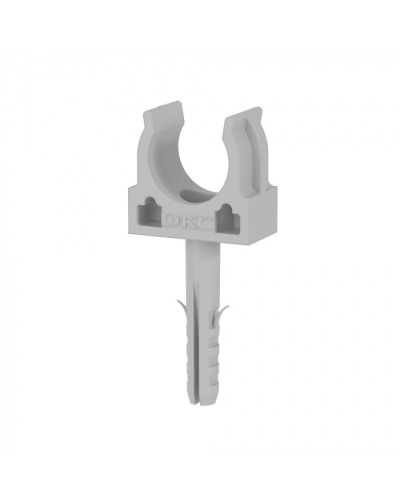 Держатель с защёлкой и дюбелем, в комплекте с винтом розница D16 (100 шт/уп) DKC (51316R) в Москве Держатели, клипсы, скобы Pintop.ru