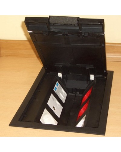 Люк в пол на 6 модулей (45х45мм) с суппортом и коробкой, пластик Экопласт 70062 в Москве Системы лючков и колонн Pintop.ru