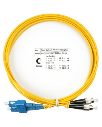Шнур оптический duplex SC-FC 9/125 sm 2м LSZH Cabeus FOP(d)-9-SC-FC-2m в Москве Патч-корды оптические Pintop.ru
