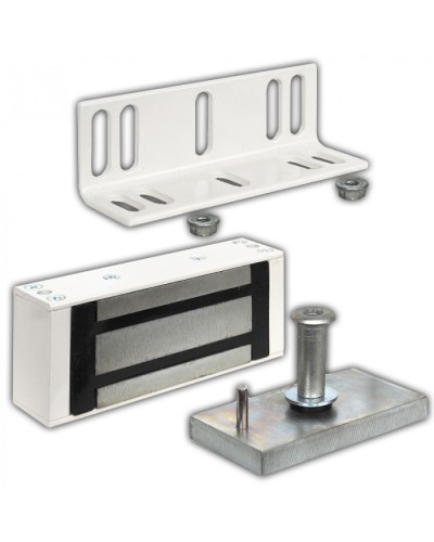 Замок электромагнитный Олевс М1-400 белый в Москве Электромагнитные замки Pintop.ru