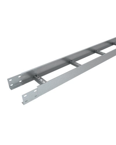 Лоток лестничный 80х600х1,2 L2500 мм Быстрый монтаж HD85 КМ-профиль (LLS80-600-1.2-2500 HD85) в Москве Кабельные лотки Pintop.ru