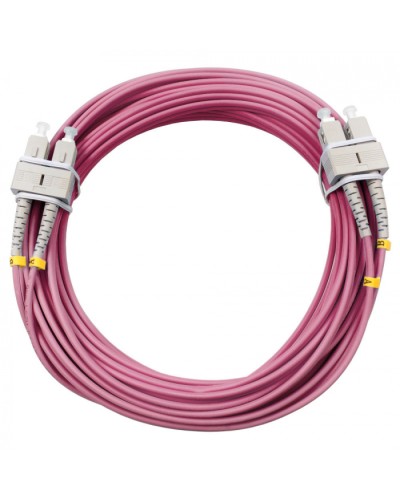 Шнур оптический duplex SC-SC 50/125 mm OM4 20м LSZH Cabeus FOP-50-OM4-SC-SC-20m в Москве Патч-корды оптические Pintop.ru