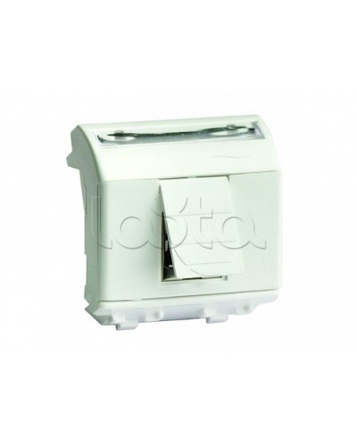 Ком.роз. RJ45 кат.6A, 8P8C, Brava, белая, 2мод DKC 76679B в Москве Аксессуары для стоек и шкафов Pintop.ru