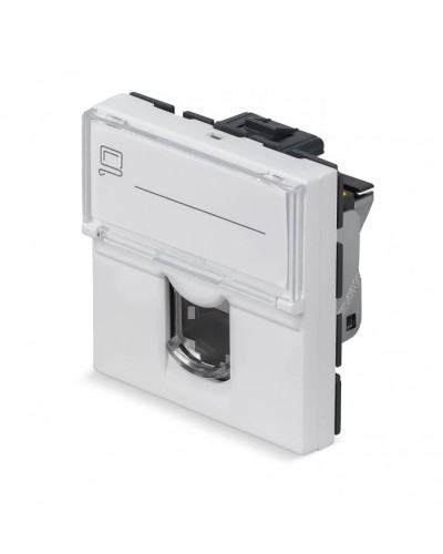 Модуль Keystone Jack RJ-45(8P8C), 180 градусов, категория 6a, экранированная Cabeus (KJ-RJ45-Cat.6a-SH-180T-FP-L-45) в Москве Модули Keystone Pintop.ru