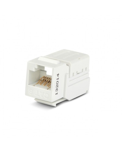 Вставка Keystone Jack RJ-45(8P8C) Hyperline KJNE-8P8C-C6-90-WH в Москве Модули Keystone Pintop.ru