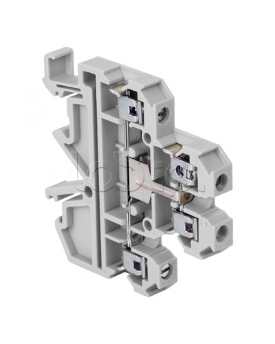 Клемма винтовая двухуровневая JXB-4/35L с перемычкой между уровнями серая EKF (plc-jxb-2-4/35L-gy) в Москве Клеммные колодки Pintop.ru