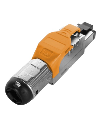 Разъем полевой оконцовки RJ-45 Hyperline (PLUE-8P8C-S-C6A-SH-OR) в Москве Коннекторы Pintop.ru