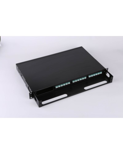 Бокс 19 на 4 кассеты MPO, 1U, черный LANMASTER LAN-FOBM-4MCS-1U в Москве Кросс оптический Pintop.ru