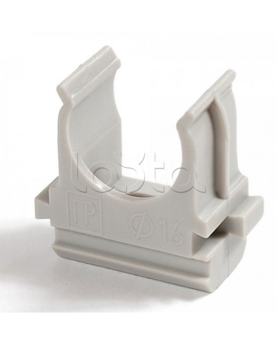 Крепеж-клипса для труб Полистирол д25 (10шт/500шт уп/кор) Промрукав (PR.02725м) в Москве Держатели, клипсы, скобы Pintop.ru