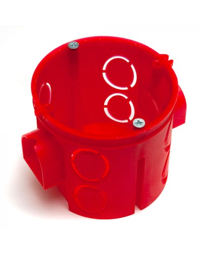 Коробка установочная углубленная 80-0510См (HF) 68х62 с саморезами (8шт/уп) Промрукав (80-0510См) в Москве Распределительные коробки Pintop.ru