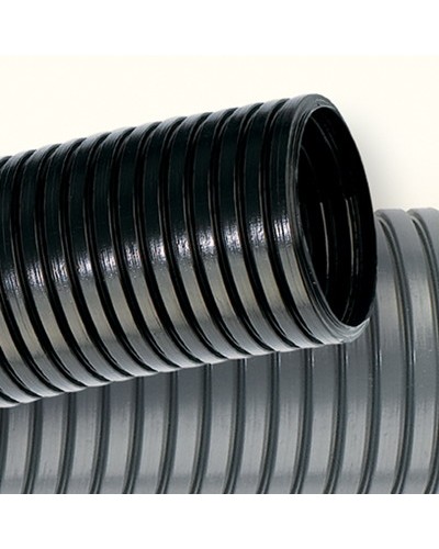 Труба гофрированная DN12мм, ПВ-2, Dвн 12,2 мм, Dнар 15,8 мм, полиамид 6, цвет чёрный, с протяжкой, DKC PA611216F2 в Москве Труба гофрированная Pintop.ru