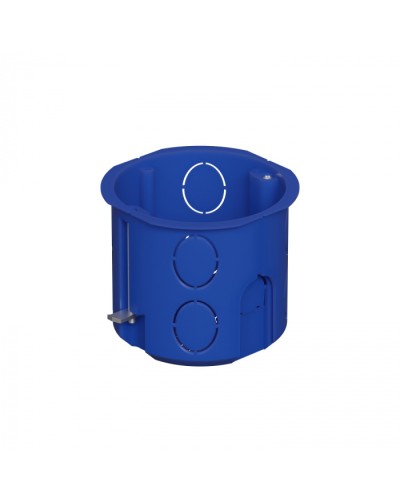 Коробка установочная для г/к D68x62мм с металл. лапками, без галогена, цвет синий IP20 Экопласт (44665HF) в Москве Распределительные коробки Pintop.ru