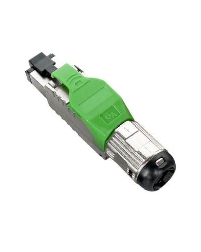 Разъем полевой оконцовки RJ-45 8P8C Hyperline PLUE-8P8C-S-C6A-SH-GN в Москве Коннекторы и разъемы Pintop.ru