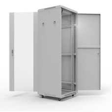 19" Напольный шкаф Standart 32U 600х600 мм, передняя дверь стекло, задняя металл, RAL 7035 REXANT (04-2310)