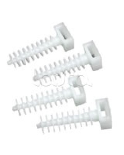 Держатель хомутов для установки в отверстиях D8 мм 37х13 мм Экопласт 47214 в Москве Крепеж: Дюбели, шурупы, саморезы Pintop.ru